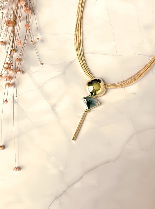 Nuvra Buriti Fiber Smoky Quartz Necklace