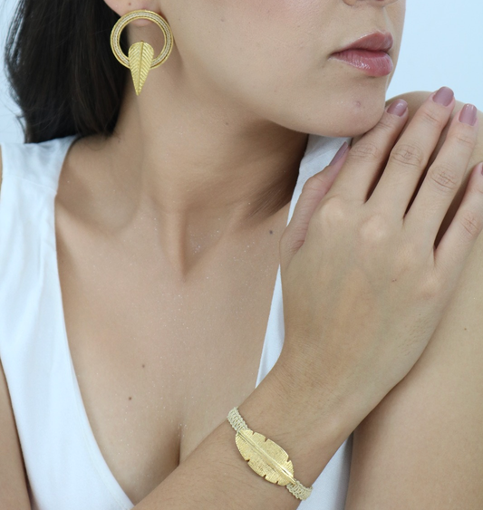 Cana Dangle Buriti Fiber Earrings
