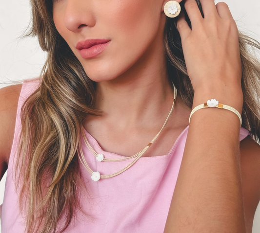 Isla Mother of Pearl Stud Earrings