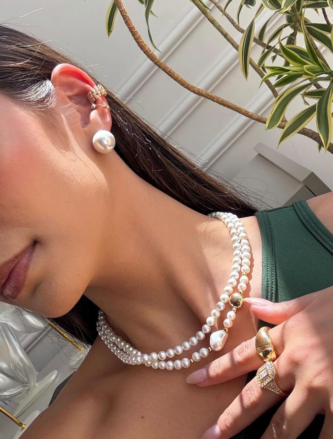 Choker with Freshwater Pearls & Baroque Pearl