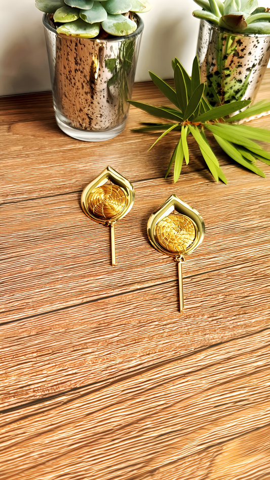 Ymani Golden Grass Earrings