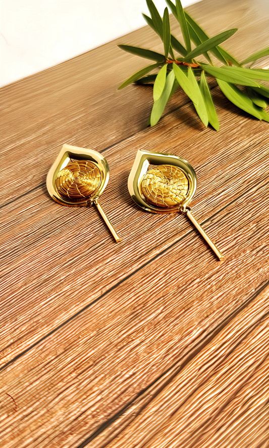 Ymani Golden Grass Earrings