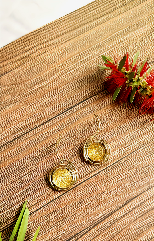 Solina Golden Grass Earrings