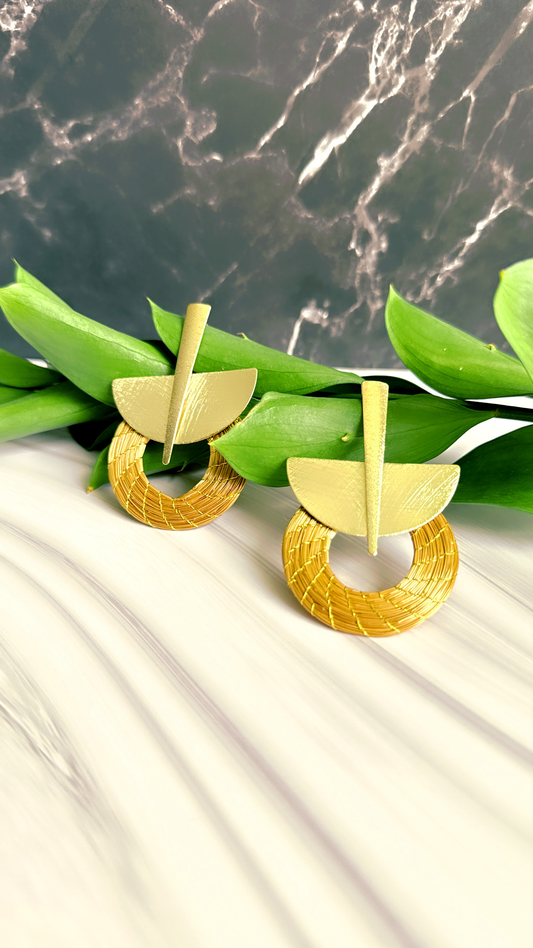 Zamira Golden Grass Earrings