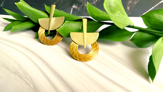 Zamira Golden Grass Earrings
