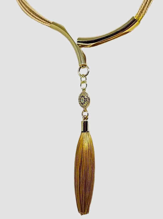 Vela Golden Grass Necklace