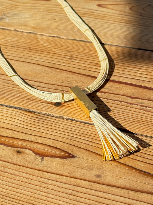 Rama Buriti Fiber Long Necklace