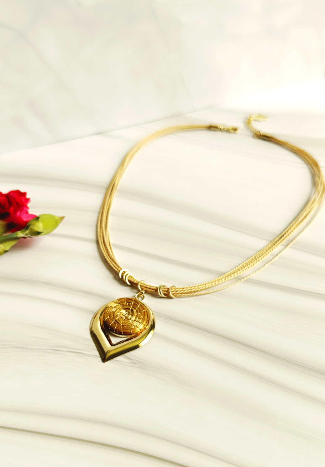 Ymani Golden Grass Necklace