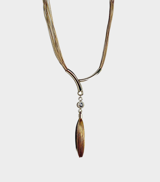 Vela Golden Grass Necklace