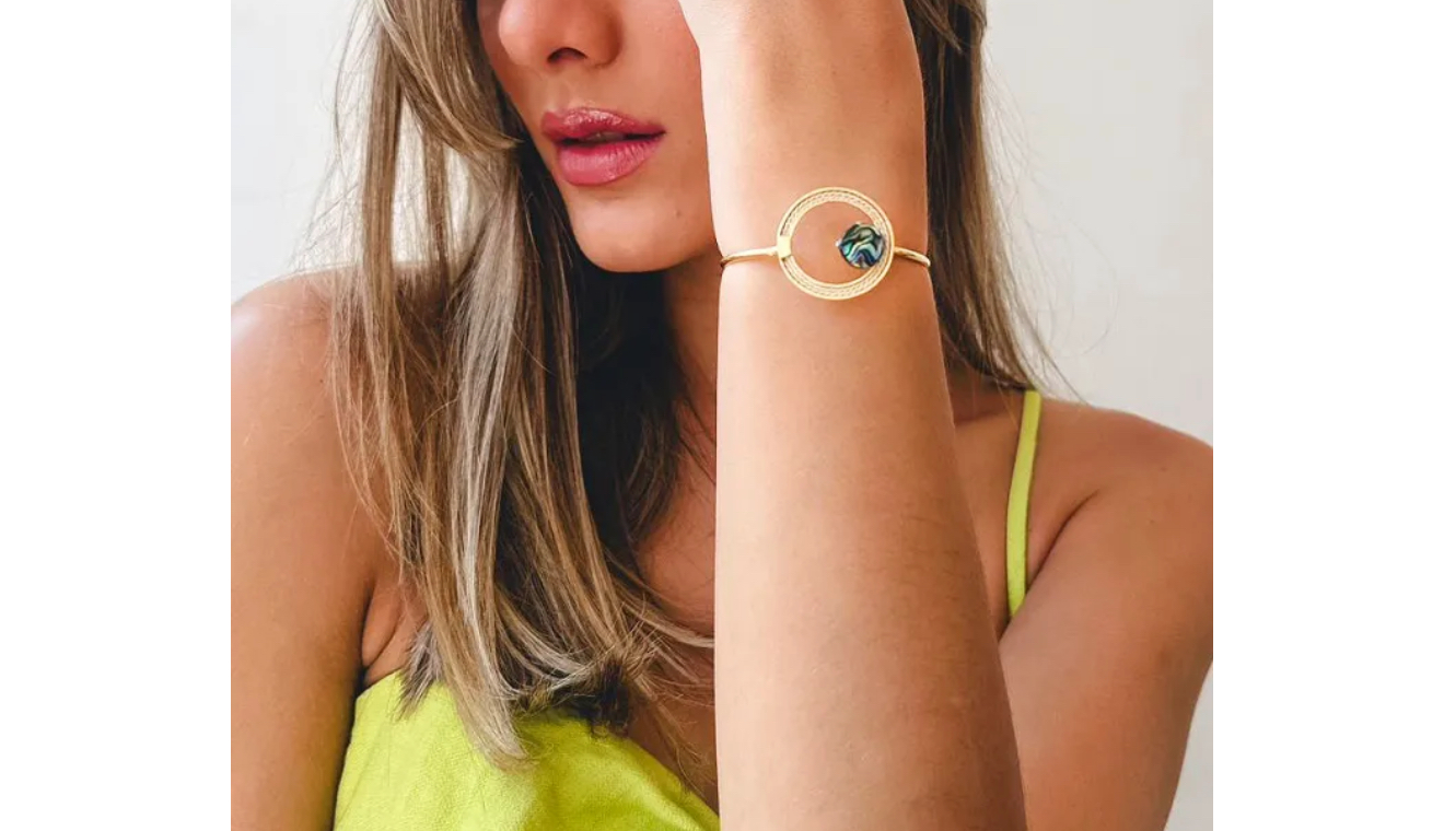 Lira Abalone Cuff Bracelet