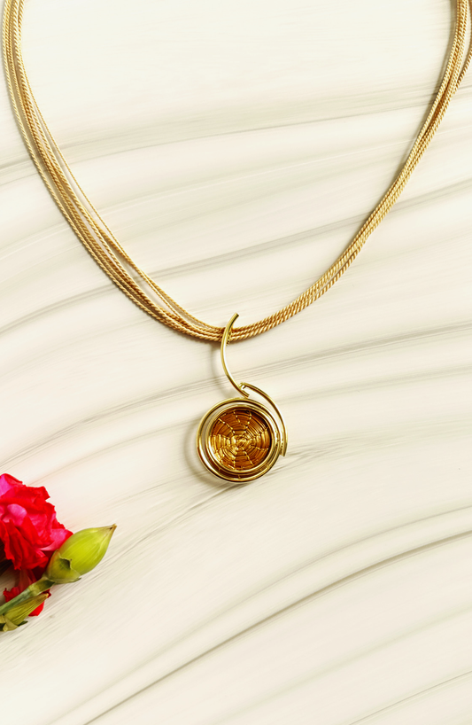Solina Golden Grass Necklace