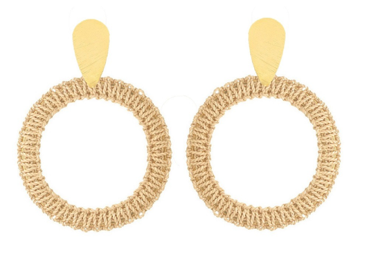 Aruna Buriti Fiber Hoop Earrings