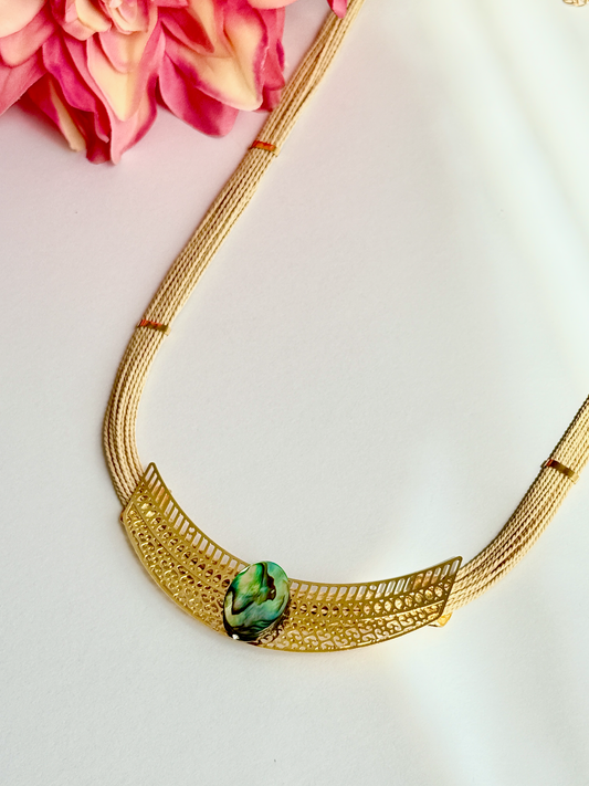 Abalone Tidal Arc Necklace