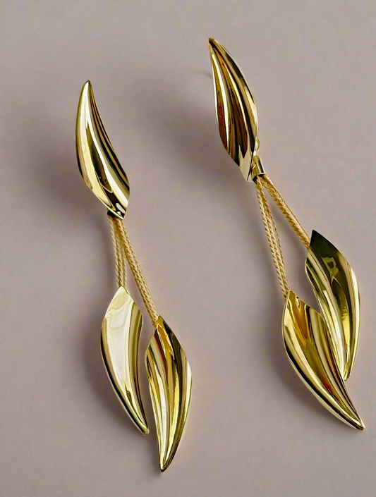 Savya Buriti Fiber Long Earrings