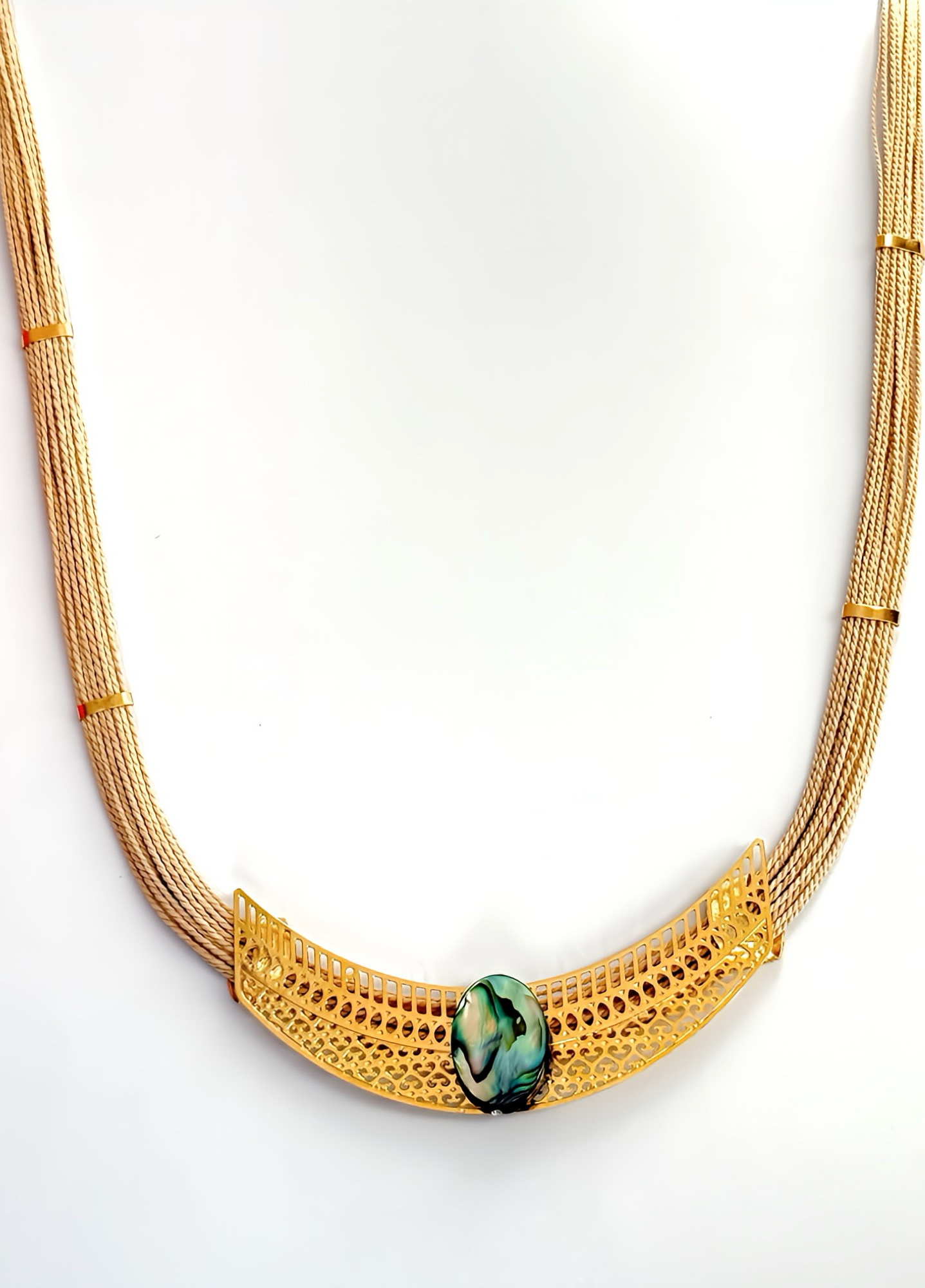Abalone Tidal Arc Necklace